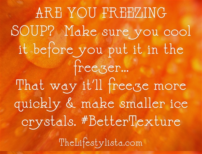 FREEZING SOUP? Cool it first = smaller ice crystals. #BetterTexture