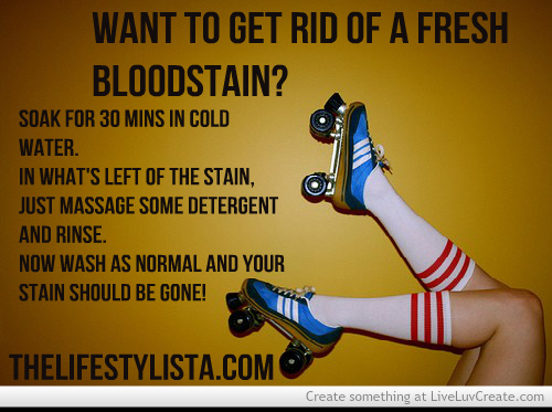 Need to get rid of a fresh blood stain… A surefire tip!
