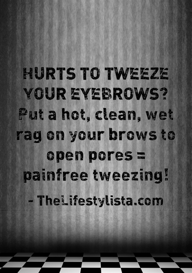 SIMPLE TRICK if it hurts to tweeze your eyebrows…