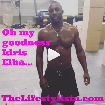 IDRIS ELBA works out shirtless, sweaty & oil covered… #SixPackAbs